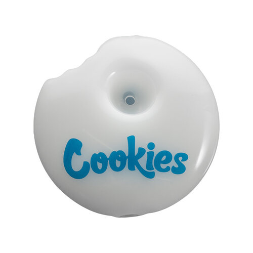 Cookies Cookies Glass Cookie Bite Hand Pipe - White Cookies Cookies Glass Cookie Bite Hand Pipe - White