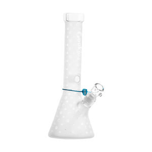 Cookies Cookies Glass V Beaker Waterpipe - White Cookies Cookies Glass V Beaker Waterpipe - White