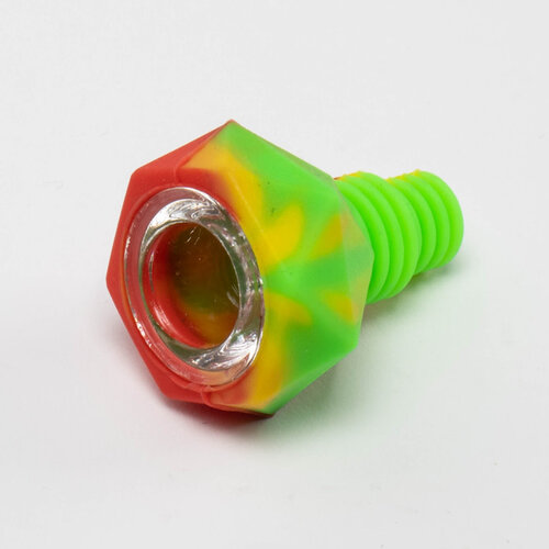 hillside Silicone Glass Hybrid 14/18mm Male Bowl - Assorted