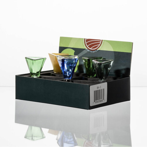 Triangle Glass Bowl Piece - Assorted Colors Triangle Glass Bowl Piece - Assorted Colors