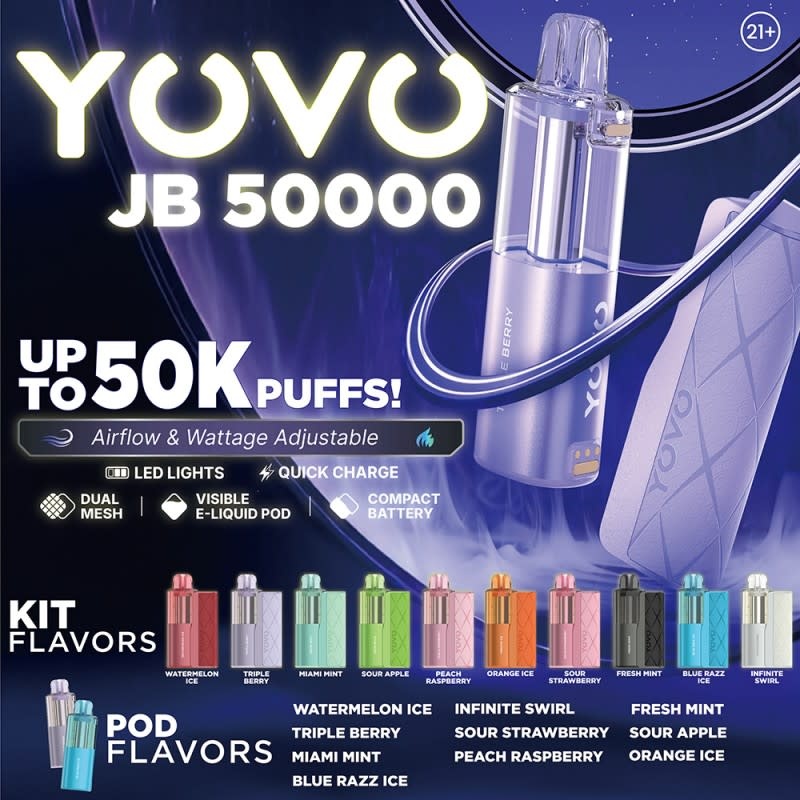 yovo disposable vape Yovo JB50000 Pod Kit Flavor:Mint Menthol 5% Nicotine Strength Tik Pro Mini 0.5ml