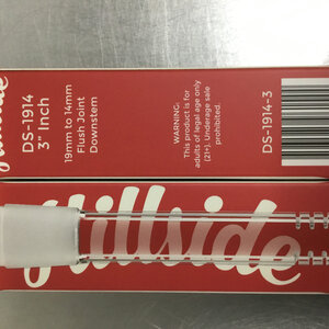 Glass Downstem 19mm/14mm 3"