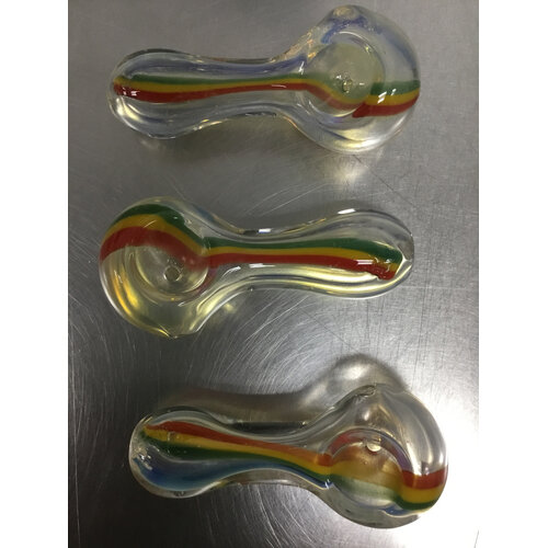 Rasta Stripe Small 3” Hand Pipe