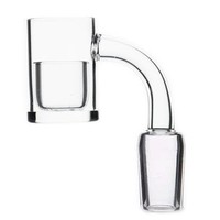 25mm Flat Top Quartz Banger w/ Slitted Cup Insert