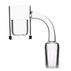 Production Quartz 25mm Flat Top Quartz Banger w/ Slitted Cup Insert Production Quartz 25mm Flat Top Quartz Banger w/ Slitted Cup Insert