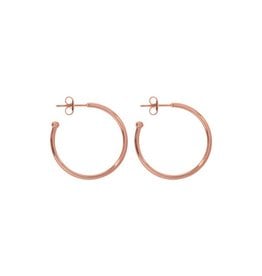 20mm Rose Gold Plated Hoop Earrings