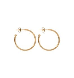 20mm Gold Plated Hoop Earrings