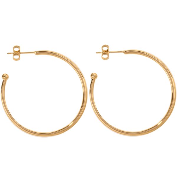 Nikki Lissoni Gold Plated Hoop Earrings - EA1003G