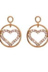 Nikki Lissoni 'Sparkling Heart' Gold Earring Coins - EAC2005GF