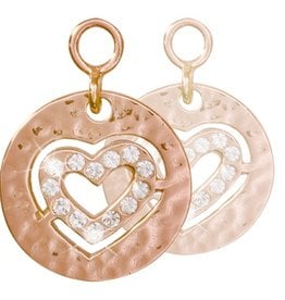 Small Heart' Rose Gold Earring Coins