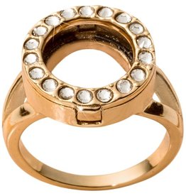 Interchangeable  Coin Ring - Gold Sz 8