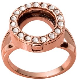 Nikki Lissoni Interchangeable Coin Ring - Rose Gold Sz 7