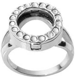 Nikki Lissoni Interchangeable Coin Ring - Silver Sz 8