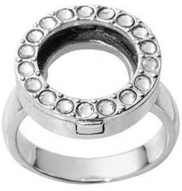 Nikki Lissoni Interchangeable Coin Ring - Silver Sz 7