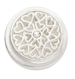 Nikki Lissoni Hearts All Over' Silver Ring Coin