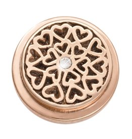 Hearts All Over' Rose Gold Ring Coin