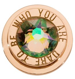 Dare to Be Who You Are' Rose Gold Ring Coin