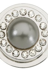 Nikki Lissoni Silver Gray Pearl Ring Coin - RC2039S
