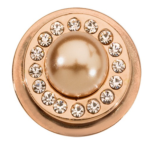 Nikki Lissoni Rose Pearl & Swarovski Ring Coin - RC2040RG