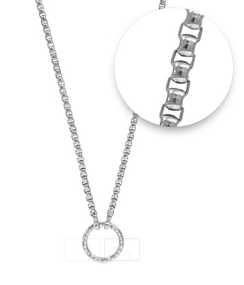 Nikki Lissoni 19" Silver O-ring Necklace
