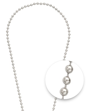 Nikki Lissoni 24" Silver Bead Necklace  - NY01S60