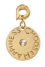'Choose Happiness' 20mm Gold Charm