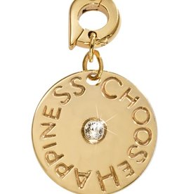 'Choose Happiness' 20mm Gold Charm
