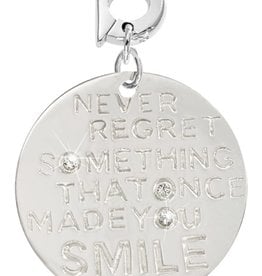 Nikki Lissoni 'Never Regret...' 25mm Silver Charm