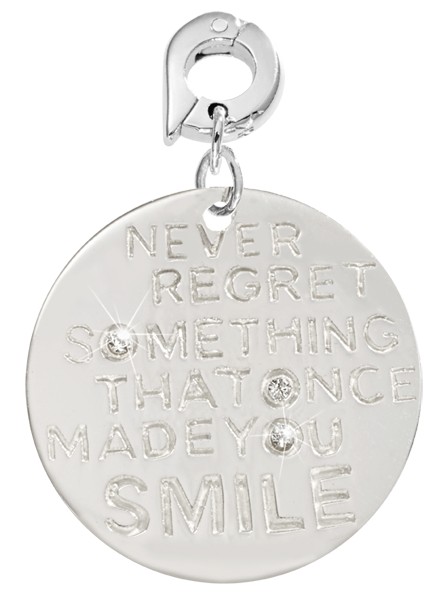 Nikki Lissoni 'Never Forget...' Small Silver Charm - D1066SL