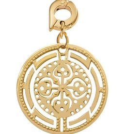 'Ancient Cross' 25mm Gold Charm