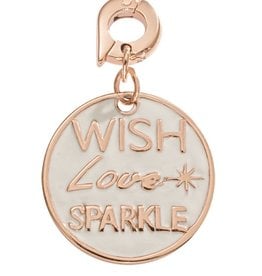 'Wish, Love, Sparkle' 20mm RG Charm