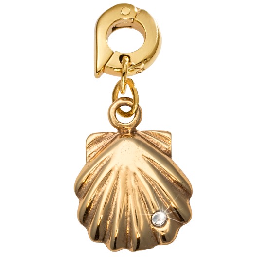 Seashell 20mm Gold Charm