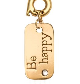 Be Happy' 20mm Gold Charm