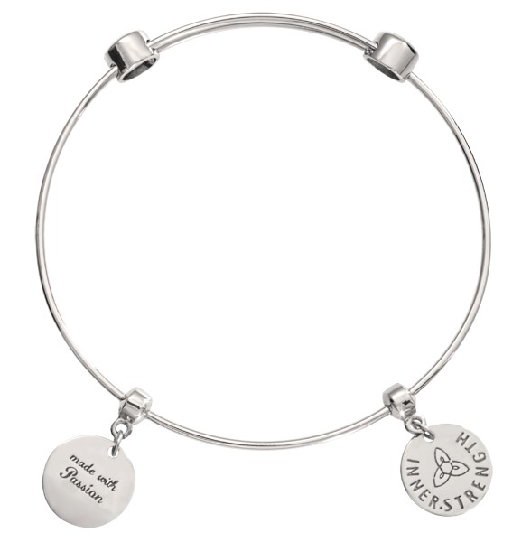 'Made with Passion' Silver Bangle
