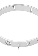 'Love Life' Silver Bangle