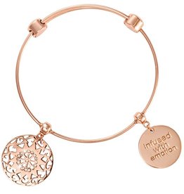 'Seventeen Diamonds' RG Charm Bangle