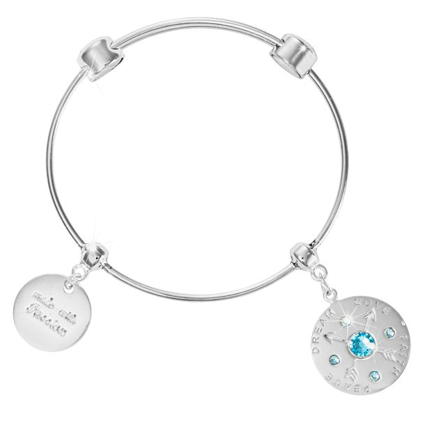 'Made with Passion Silver Bangle