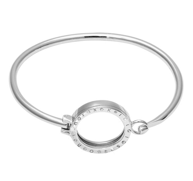 8.25" Silver Pendant Bangle