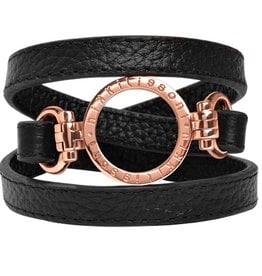 Black Leather Wrap Bracelet