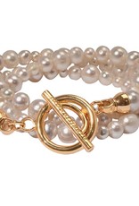 Triple White Pearl Bracelet