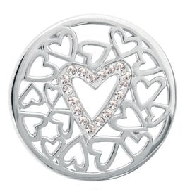 'Surrounded by Hearts' Medium Coin