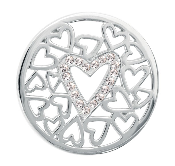 'Surrounded by Hearts' Medium Coin