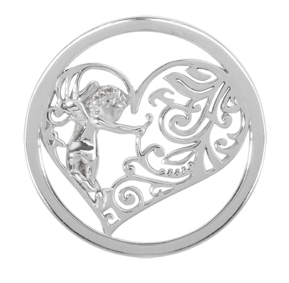 'Cupid's Heart' Small Silver Coin