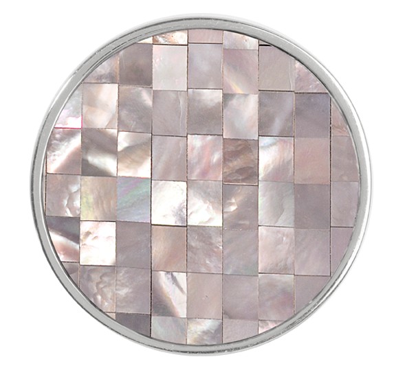 Nikki Lissoni 'White Shell Mosaic' Medium Coin C1196SM