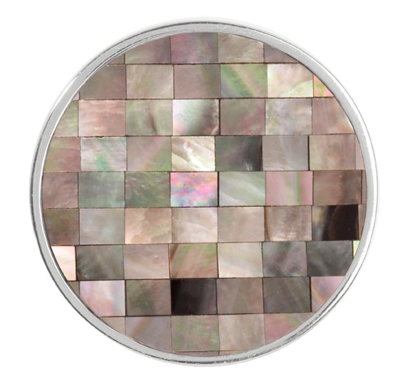 'Gray Shell Mosaic' Medium Coin