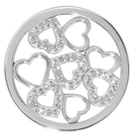 'Sparkling Hearts' Medium Silver Coin
