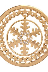 Nikki Lissoni 'Golden Snowflake' Medium Gold Coin - C1288GM