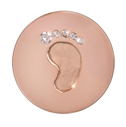 Nikki Lissoni 'Sparkling Footprint' Small Rose Gold Coin - C1299RGS