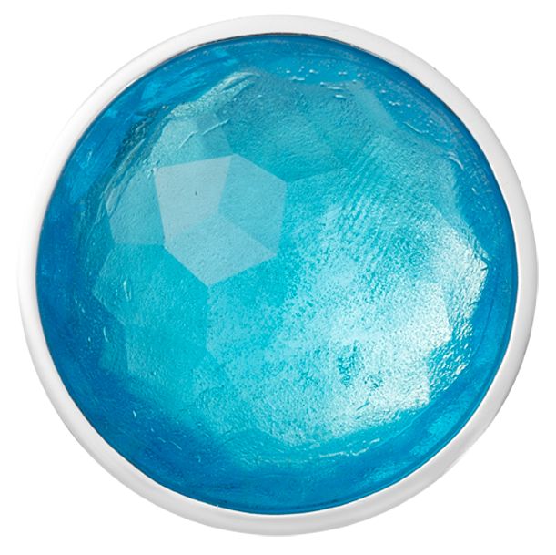Nikki Lissoni 'Faceted Aqua Glass' Medium Coin - C1369SM