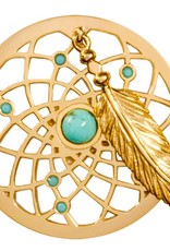 'Turquoise Dreamcatcher' Medium Coin